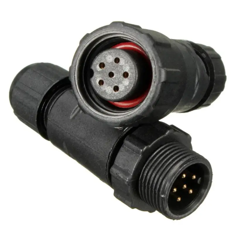 1pc IP68 Waterproof Electric Cable Plug Socket Assembled Soldering Connector 3/4/5/6Pins