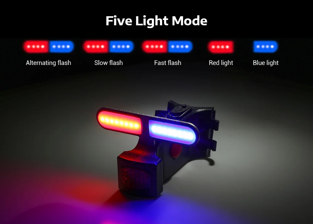 Sale 6 Mode Bike Light Cycling Bicycle Lights USB Rechargable IP63 Waterproof Taillight Warning Light for Mountain Road Bike Seatpost 3