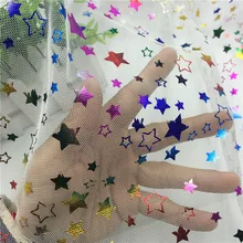 Цветная Радуга градиент Тонкая ажурная ткань для вечерние платья ткань сетка Tissu Мягкая юбка Детское платье принцессы с вуалью пачка постепенная ткань