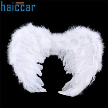 Имитация белого пера Фея Ангел с крыльями фото/Фотография реквизит костюм кольцо на Хэллоуин косплей фантазии платье Вечерние 25
