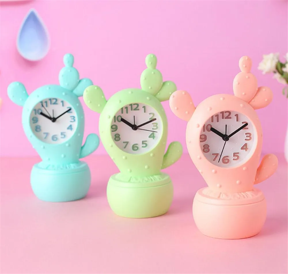

Creative cactus Alarm Clock Cartoon Children Students Electronic Lazy Alarm Clock Bedroom Desktop Bedside Ornaments A2217c