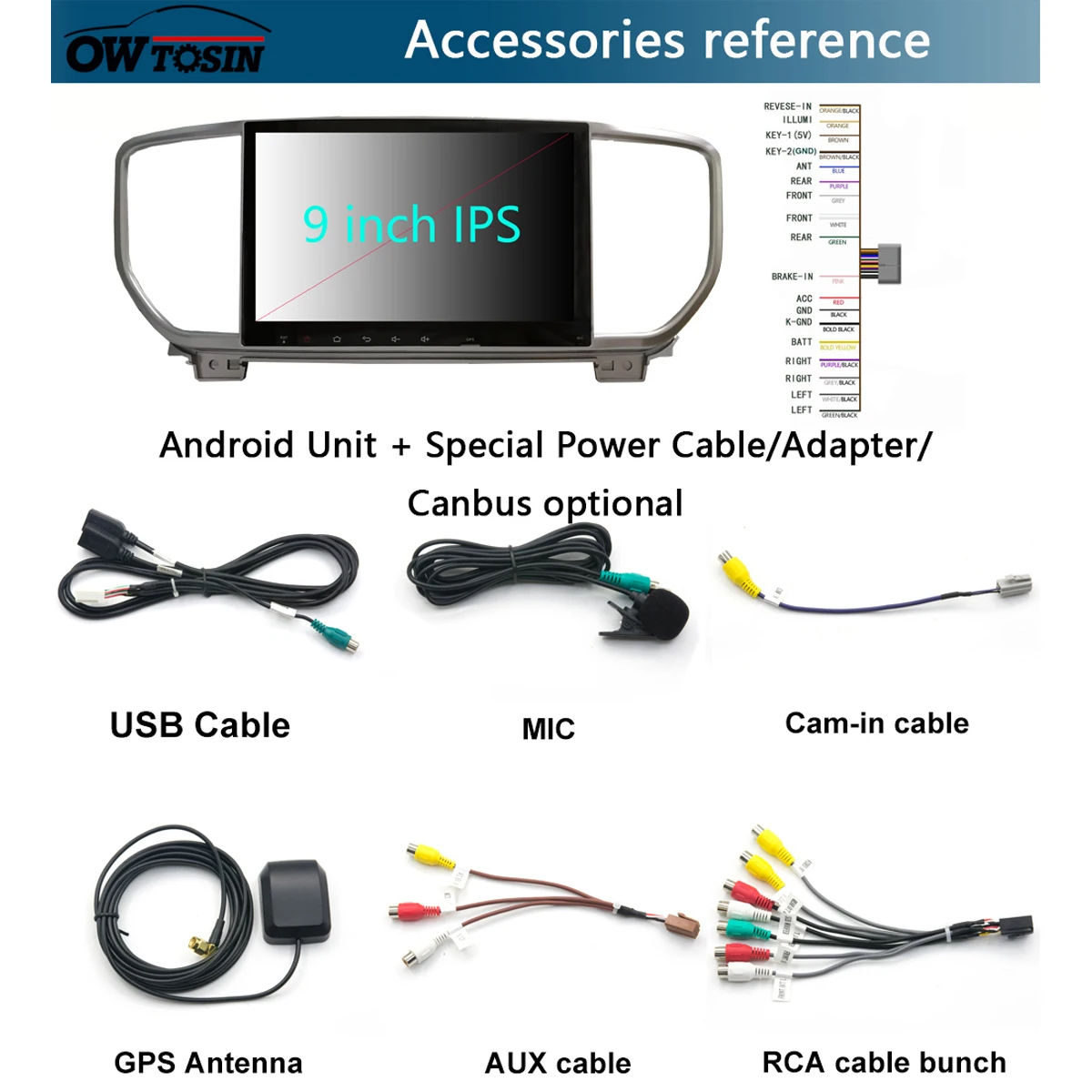Top 9" IPS Octa Core 4G+64G Android 9.0 Car Multimedia Player For Kia KX5 Kia Sportage 5 2018 2019 GPS Radio DSP Parrot BT CarPlay 3