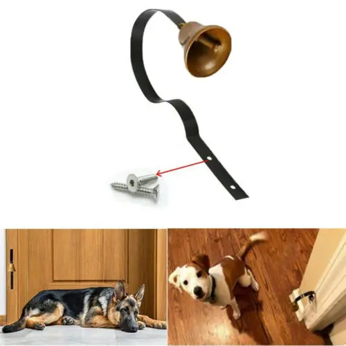 Pet дверь для собаки колокольчиками приучения к горшку взломом Housetraining висит комплект Toys1pcs
