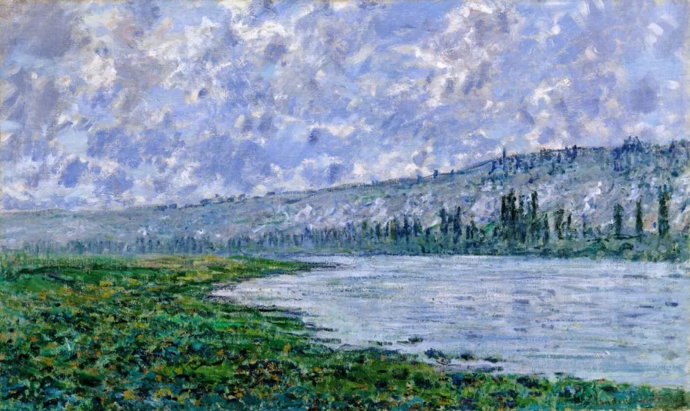 Высокое качество картины маслом холст репродукции Сены и Chaantemesle (1880) Клода Моне