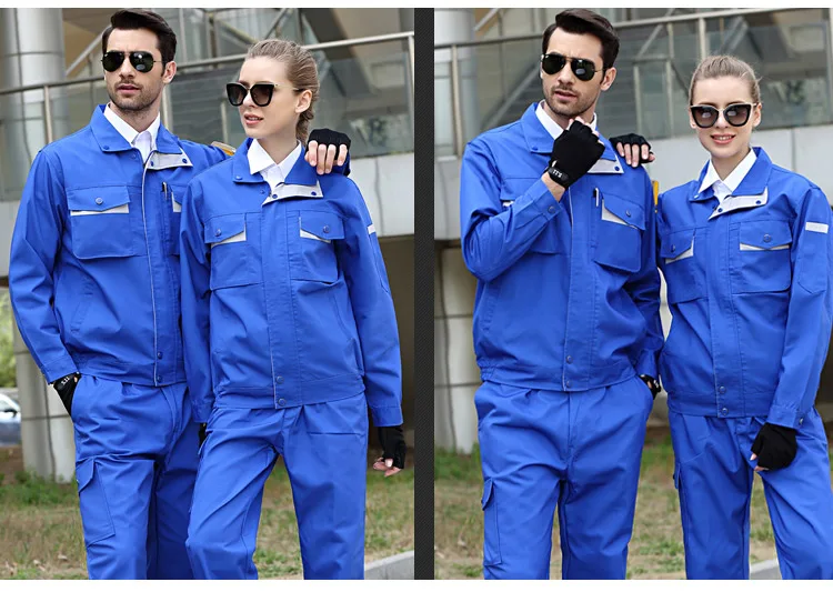 Work Clothing Sets Men Women Unisex Workwear Suits Spring Autumn Long Sleeve Jackets and Pants Factory Repair Workers Uniforms (10)