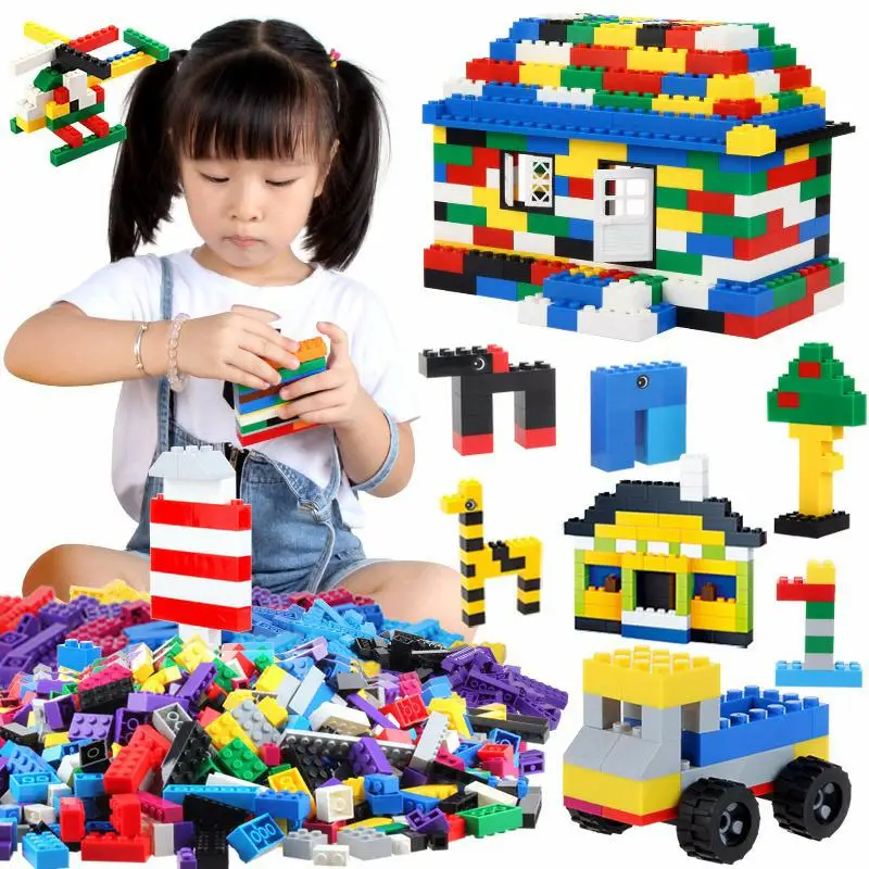 

2016 Hot Fashion 1000pcs Building Blocks Educational Children Toys Compatible with legeo 10 Colors DIY Building Creative Bricks