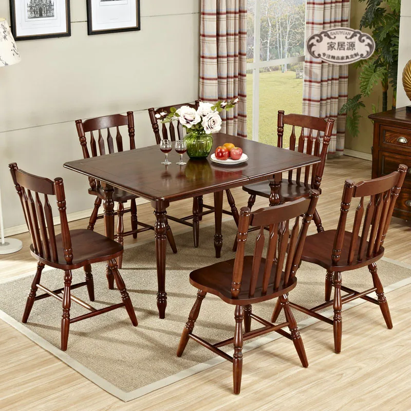 American Style Dining Chair White Solid Wooden Dining Chair Mediterranean Chair Backrest Chair American Style Dining Chair White Solid Wooden Dining Chair Mediterranean Chair Backrest Chair