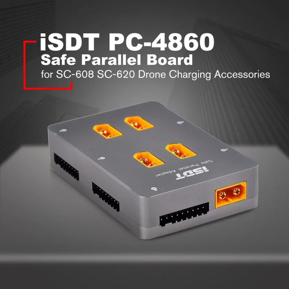 

ISDT PC-4860 Safe Parallel Board XT60 Plug Parallel 1-8S Charging Board For SC-608 SC-620 Drone Charging Accessories