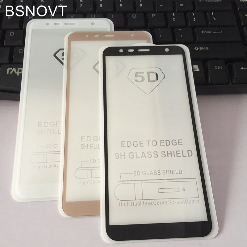 5D Screen Protector Glass For Samsung Galaxy J4 Plus Full Cover Anti-Explosion Tempered Prime Film SM-J415F | Мобильные телефоны и