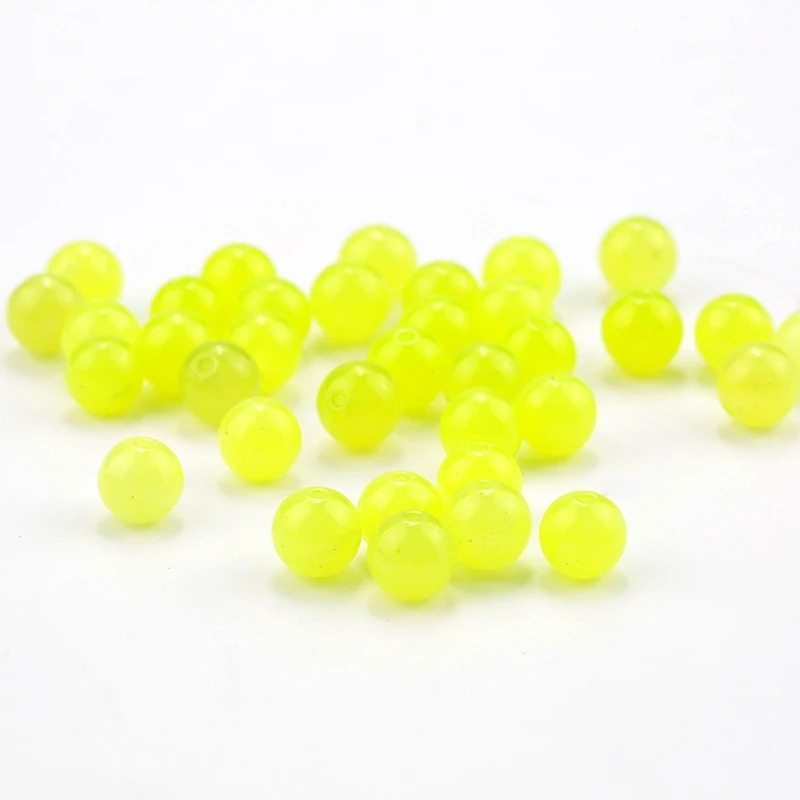 

Best quality 8-10mm Fluorescent green round loose beads Smooth Natural Stone beads for bracelet necklace Jewelry making 20PCS