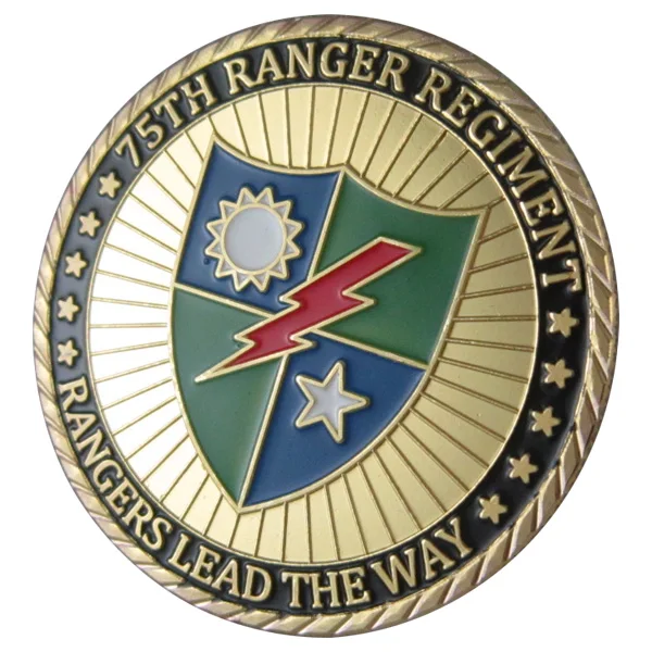 

U.S. ARMY 75th Ranger Regiment "rangers lead the way" 24K Gold Plated Challenge coin/Medal 1066#