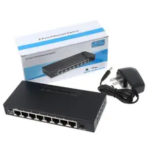 8-Порты и разъёмы гигабитный коммутатор для интернет-сети металлический концентратор для настольного компьютера LAN 10/100/1000 Мбит/с