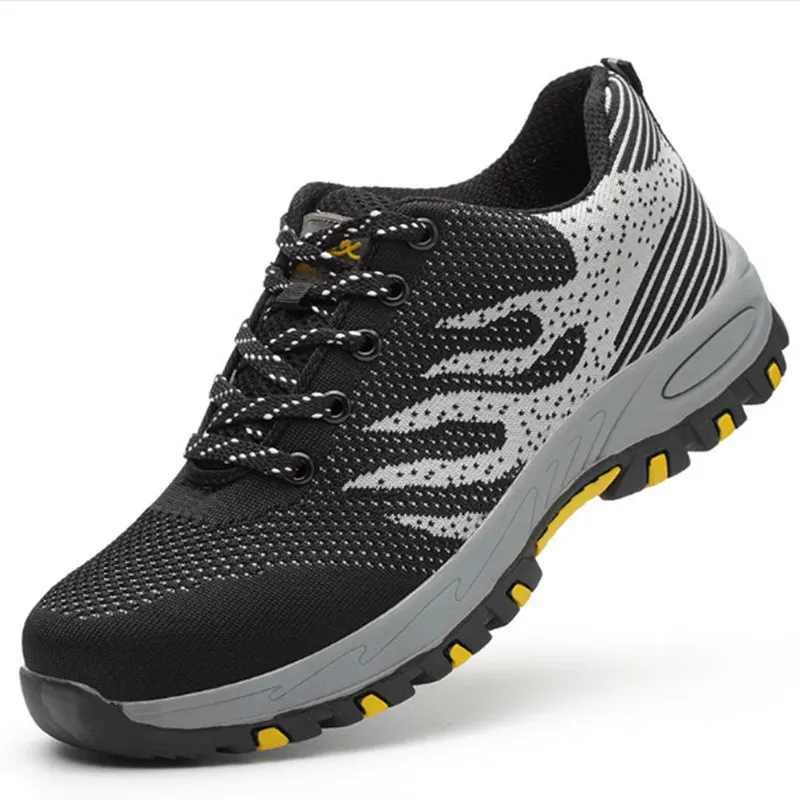 Lightweight Breathable Men Safety Shoes Steel Toe Work Shoes For Men Anti-smashing Construction Sneaker