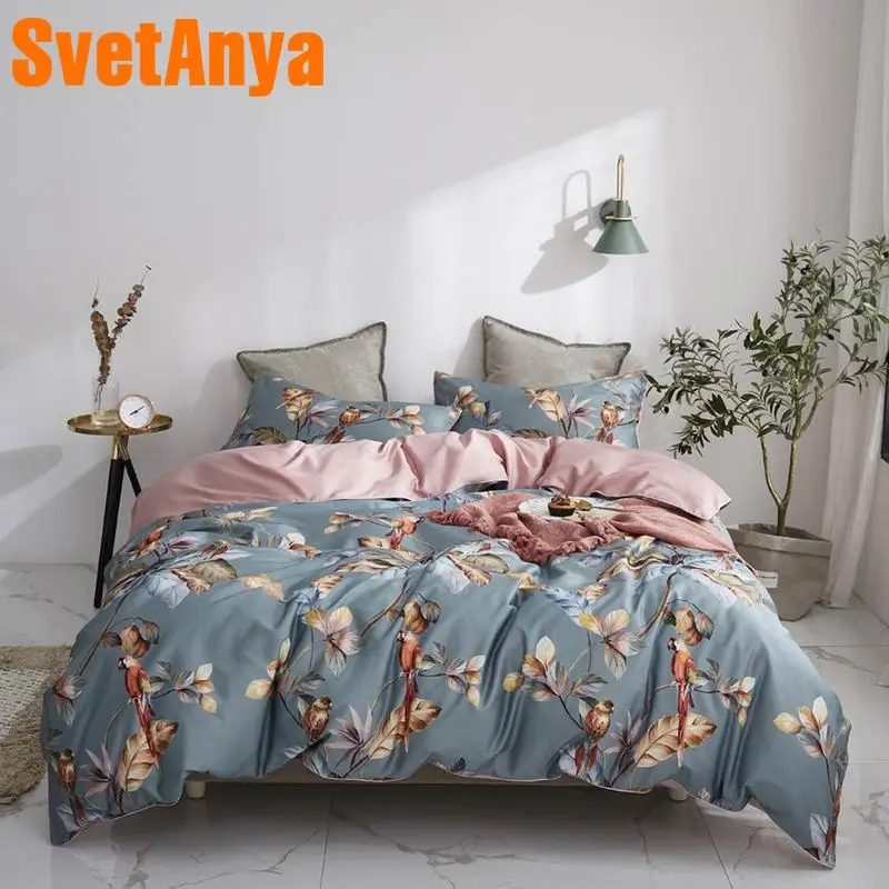 

Svetanya Cotton Bedding Set Pastoral Style Bedlinen king queen double size