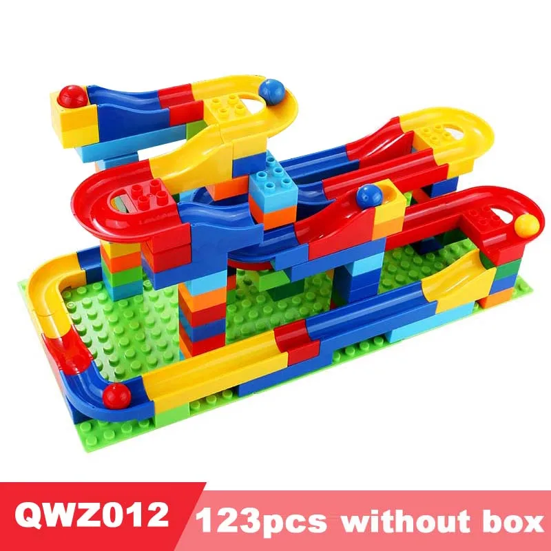QWZ 47-123 шт забавные DIY гоночные беговые дорожки красочные строительные шары прокатки трек строительные блоки