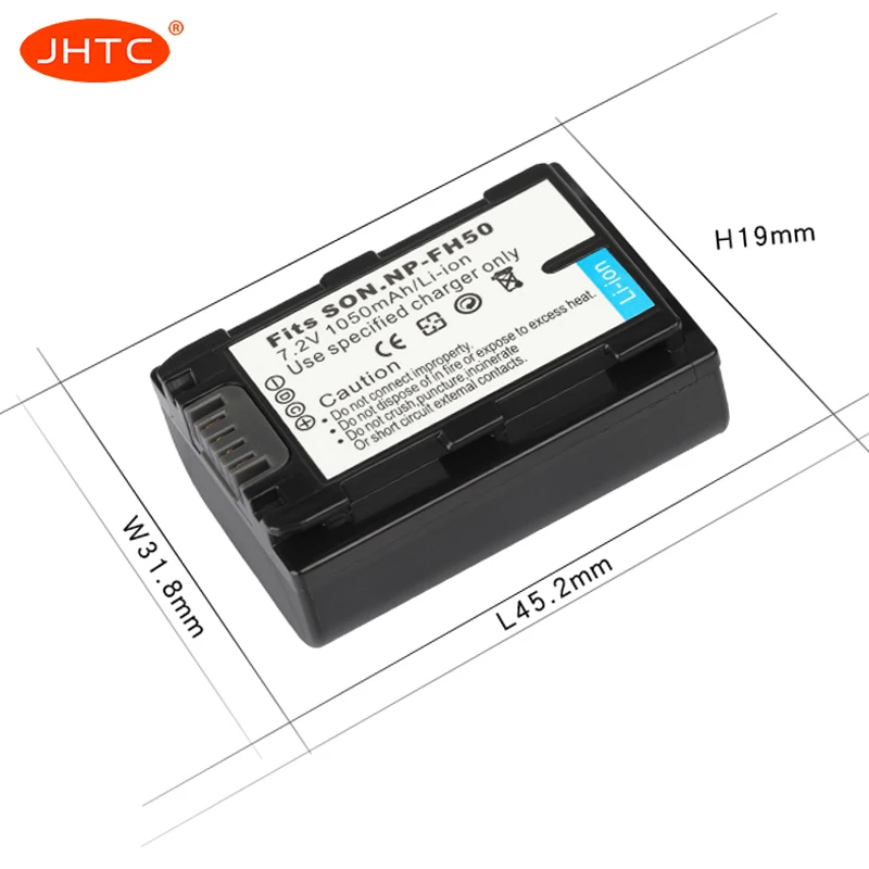 Аккумулятор JHTC 1050 мАч для Sony NP FH50 FH40 FH30 FH60 Alpha DSLR A230 A330 A380 FH70For HX200 HDR|battery for sony|batterie sony