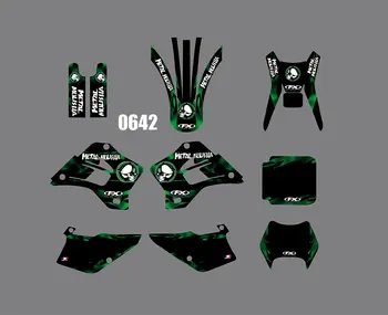 

3M 0462 Motorcycle Team Graphic & Backgrounds Decal Stiker Kits for Kawasaki KXD200 KXD220 1995-2008