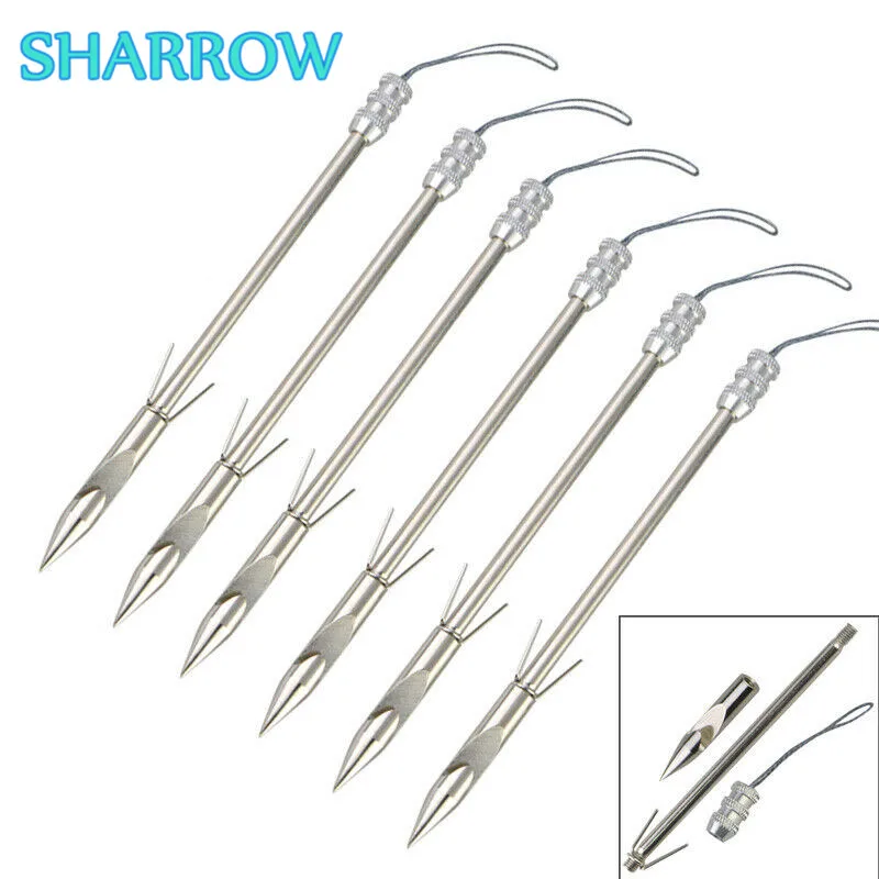 

6/12Pcs Bow Fishing Arrowheads Darts Slingshot Catapult Steel Dart Points Broadheads For Fishing Shooting Archery Accessories