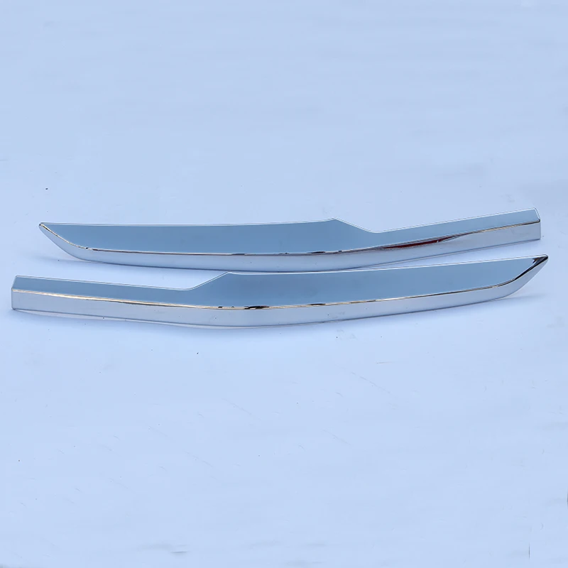 abs chrome 2pcs Передняя средняя сетка под обшивку полосы передняя защита бар анти-столкновение украшения тела яркая полоса для hyundai Tucson - Цвет: abs chrome 2pcs