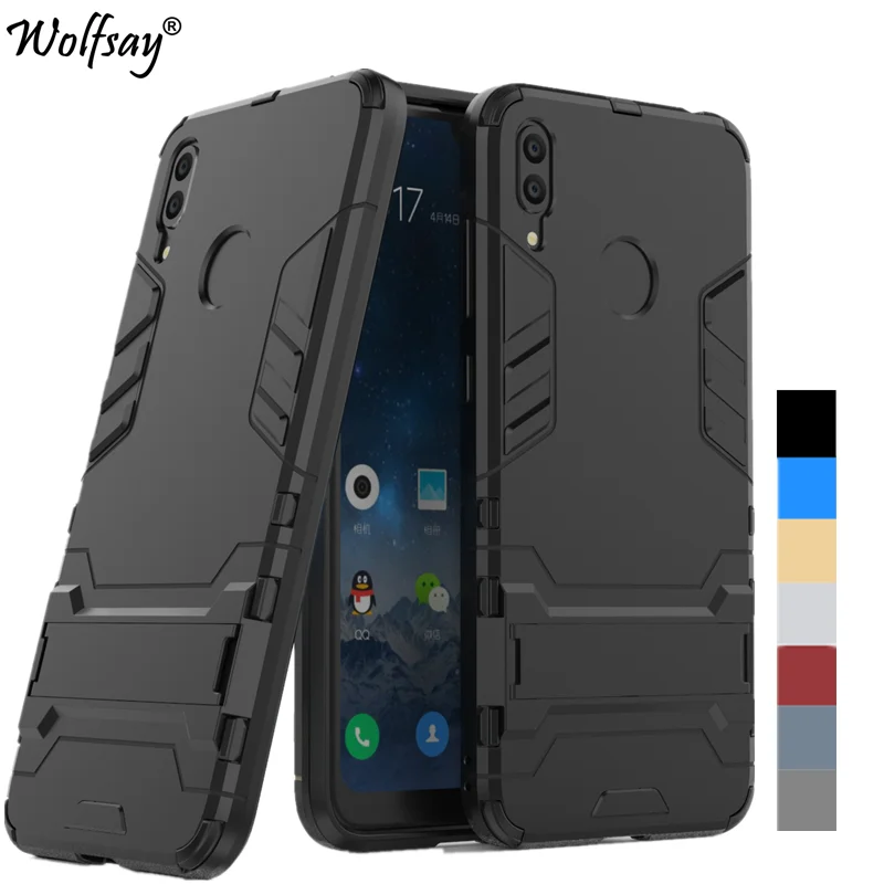 Чехол для Huawei Y7 2019 противоударный стильный Гибридный армированный дизайн