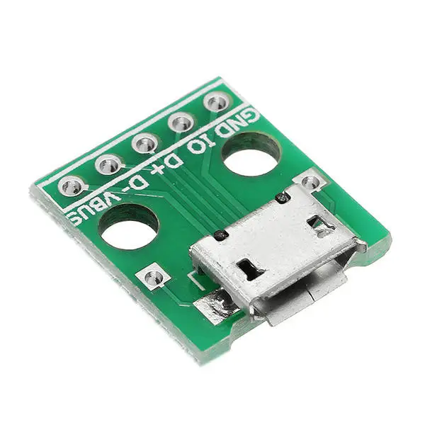 Micro USB для Dip Розетки Типа B микрофон 5P патч 2 54 мм с паяльной адаптерной