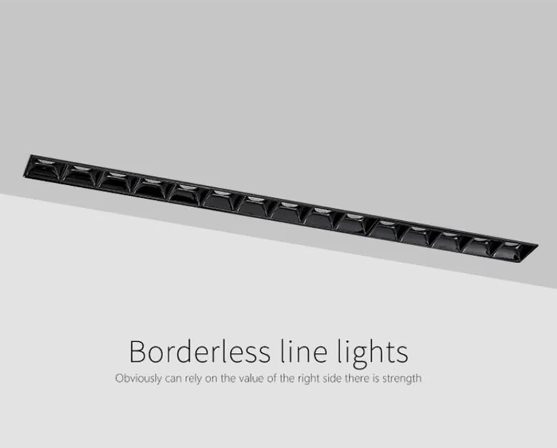 Бескаркасные линии света бар креативный линейный светодиодный утопленные потолочные светильники полосы гостиной коридора света AC85-265V