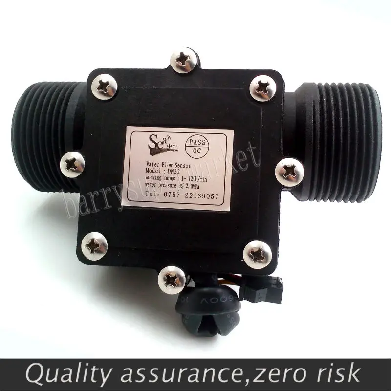 Water Flow meter flowmeter Hall Sensor Switch counter fuel gauge indicator caudalimetro flow device DN32 G1-14 1.25 1-120Lmin 1