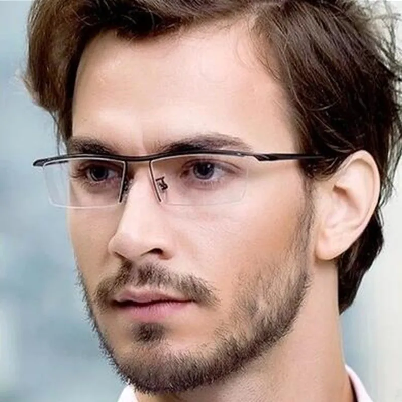 

TR90 Flexible Half Rimless Eyeglass Frames Men Women Fashion Glasses Myopia Spectacles Rx able Eyewear GOOD QUALITY