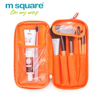 

M Square Cosmetic Bag Travel Storage Organizer Paint Cosmetic Makeup Brush Bag Holder Toiletry Wash Make Up Tool Bags