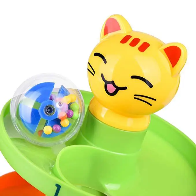 Rampas com Sino Brinquedo dos Desenhos Animados para Crianças Rctown Rotação Multi-colorido Esférico 5-camada 18 Cheap Brinquedos de encaixar
