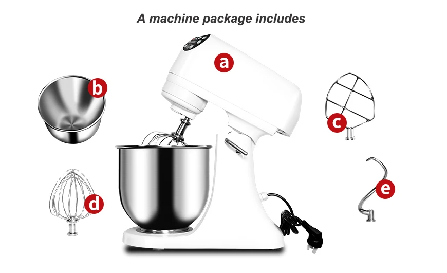 Стенд миксер 7л пищевой миксер машина белый красный шеф-поварская машина бытовая машина для выпечки тестомесильная машина для взбивания яиц миксер для теста
