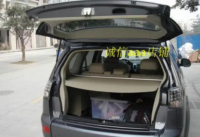 Porte-bagages arrière rétractable pour Mitsubishi Outlander, étagère à  colis arrière, matériau de couverture de coffre, rideau arrière,  entretoise, 2007-2019 - AliExpress