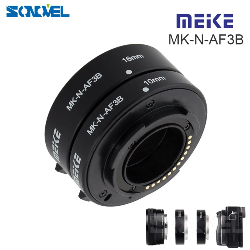 

Meike MK-N-AF3B Auto Macro Focus AF Extension Tube Ring Set Adapter for Nikon 1 Mount Camera J1 J2 J3 V1 V2