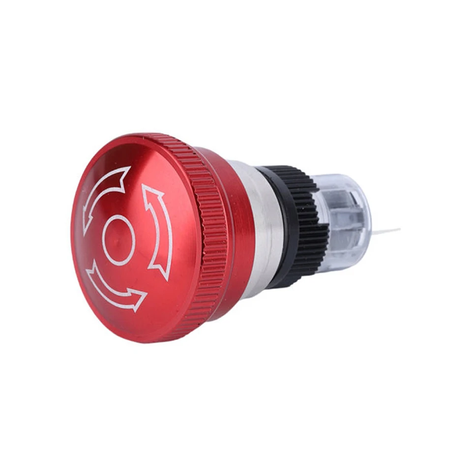 

16mm 19mm 22mm Mushroom Red "STOP" Letter Head Thread Up Down Push Button Emergency Stop Switch