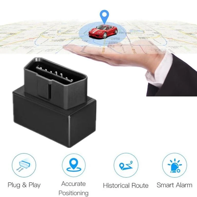 Mini Plug Play OBD GPS трекер для автомобиля GSM OBDII OBD2 16 контактный интерфейс отслеживания