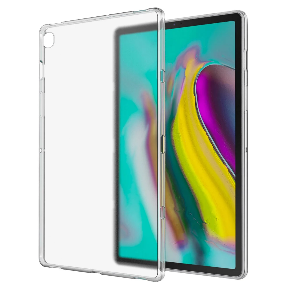 Чехол для samsung Galaxy Tab S5e, прозрачный, мягкий, гибкий, прозрачный, ТПУ, кожа, противоударный, задняя крышка, протектор для Galaxy