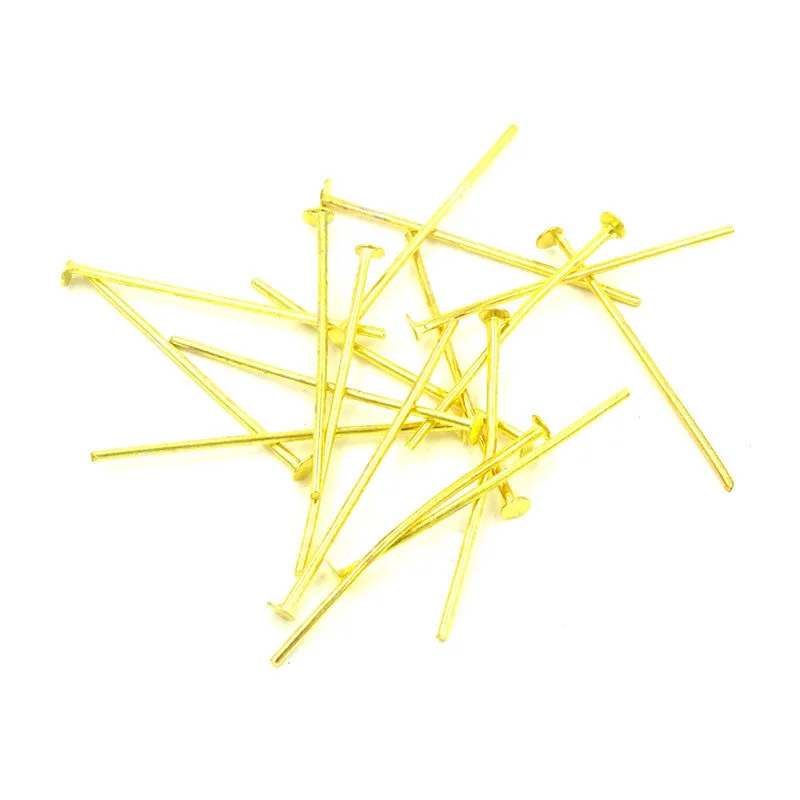 Flat head pins studs eye pins Needles Closed Loops beads For Dangle  components Jewelry DIY findings Accessory making materials - AliExpress