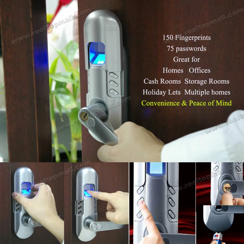 

Biometric Finger Print Door Lock Fashion Smart Single latch Fingerprint Locks with single Latch CE FCC ANSI