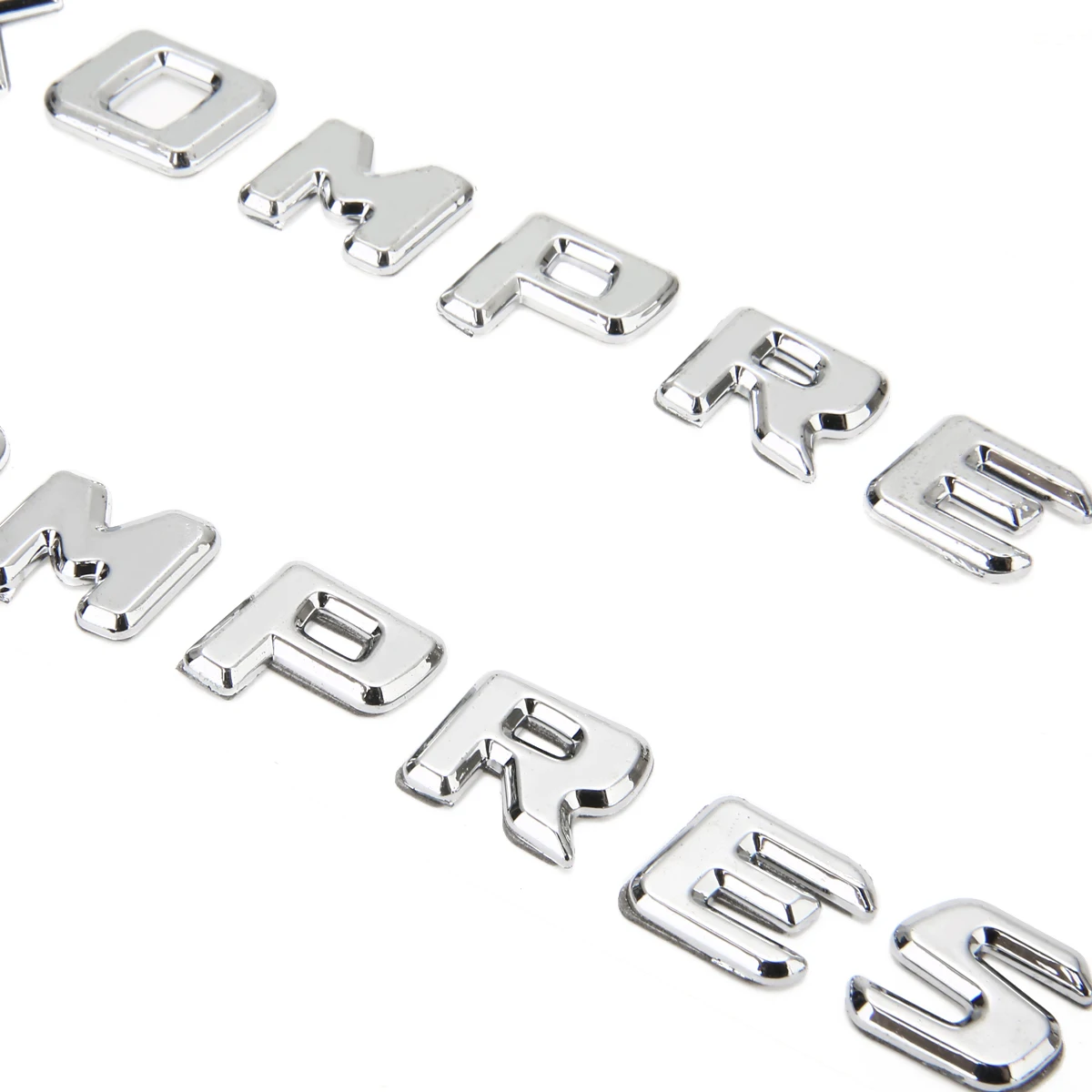 2pcs ABS V8 KOMPRESSOR Plastic Car Trunk Rear Sides Letters Badge Emblem Decal Sticker For Mercedes Benz AMG DIY