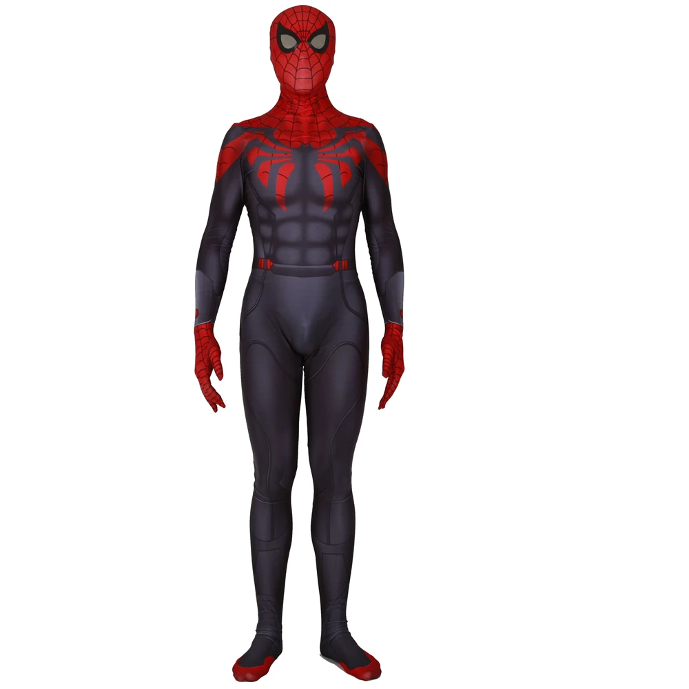 Костюм зентай для косплея супергероя-паука для взрослых - Цвет: conjoined mask