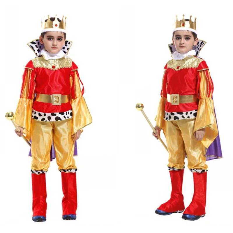 Обувь для мальчиков аниме Принц Косплэй Хэллоуин король костюмы Детский день шоу на сцене производительность праздник фестиваль парад платье