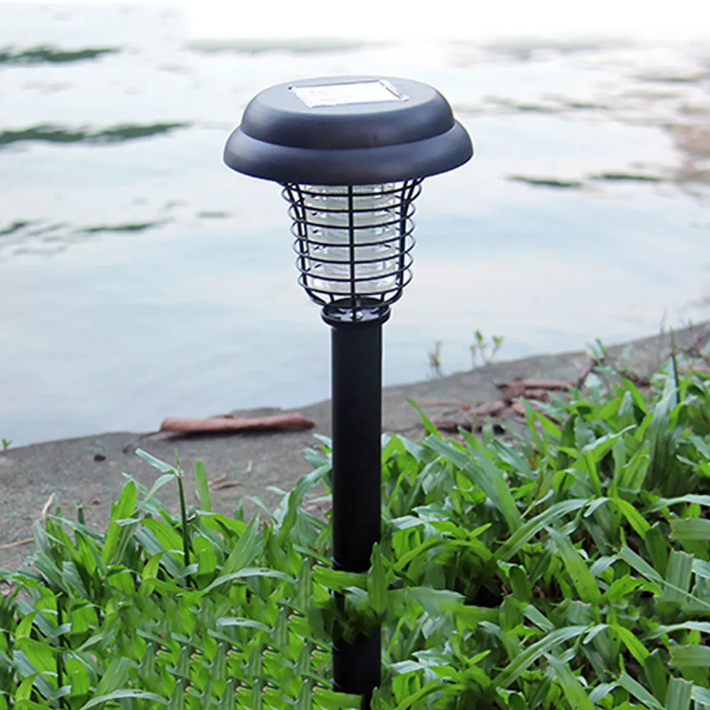Solar Powered LED Mosquito Repeller Outdoor UV Light Garden Yard Lawn