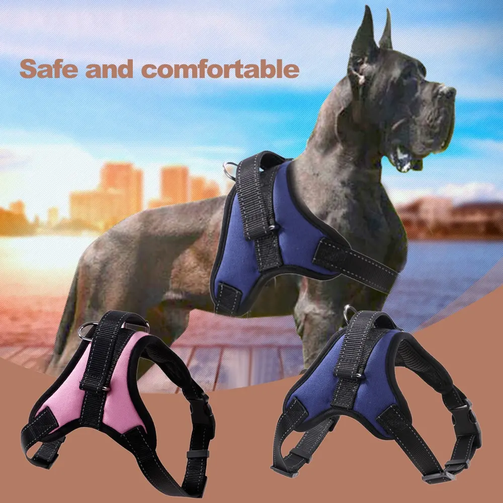 

Dog Harness Vest For Large Medium Dogs Adjustable Reflective Dog Harnesses XL Pet Supplies Pet Dog Collar Accessories