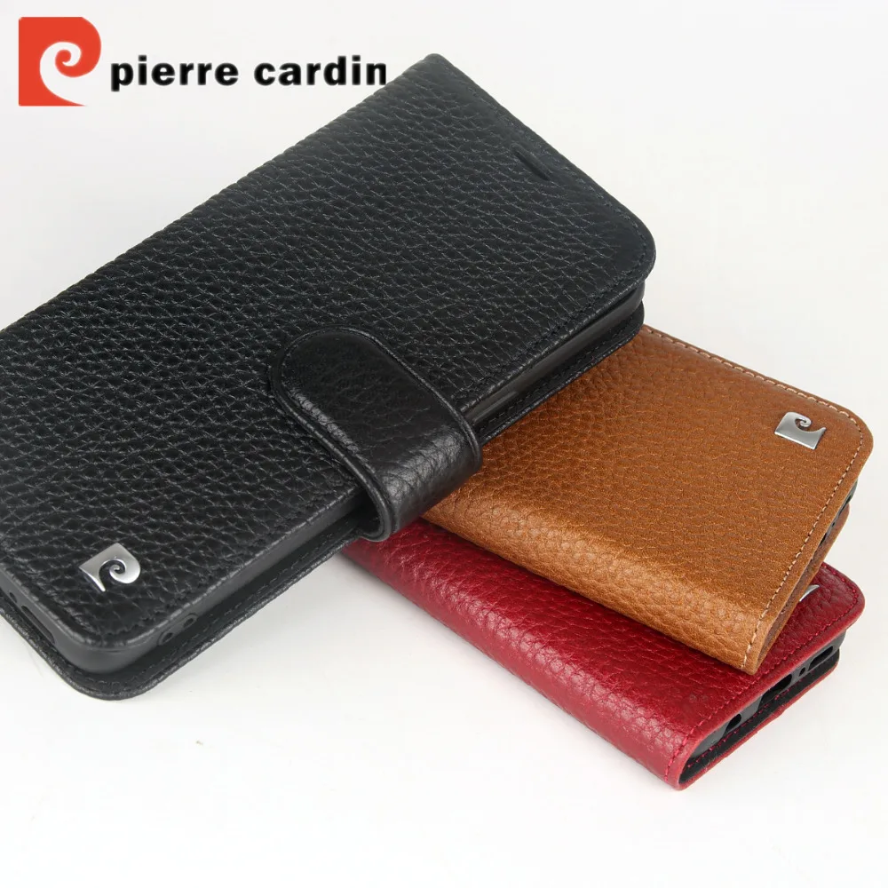 

Pierre Cardin For Samsung Galaxy S9 Genuine Leather Luxury Phone Wallet Flip Stand Card Case Cover For S9 Plus Phone Case Cover