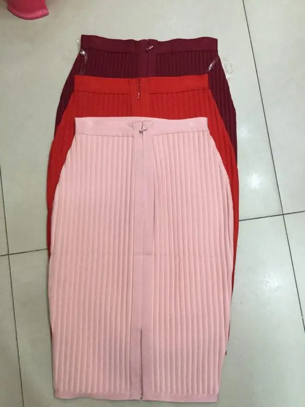 Насыщенный Красный черный, белый цвет розового цвета узкая пикантная юбка-перевязка из вискозы облегающее элегантное вязаное дизайнерская юбка