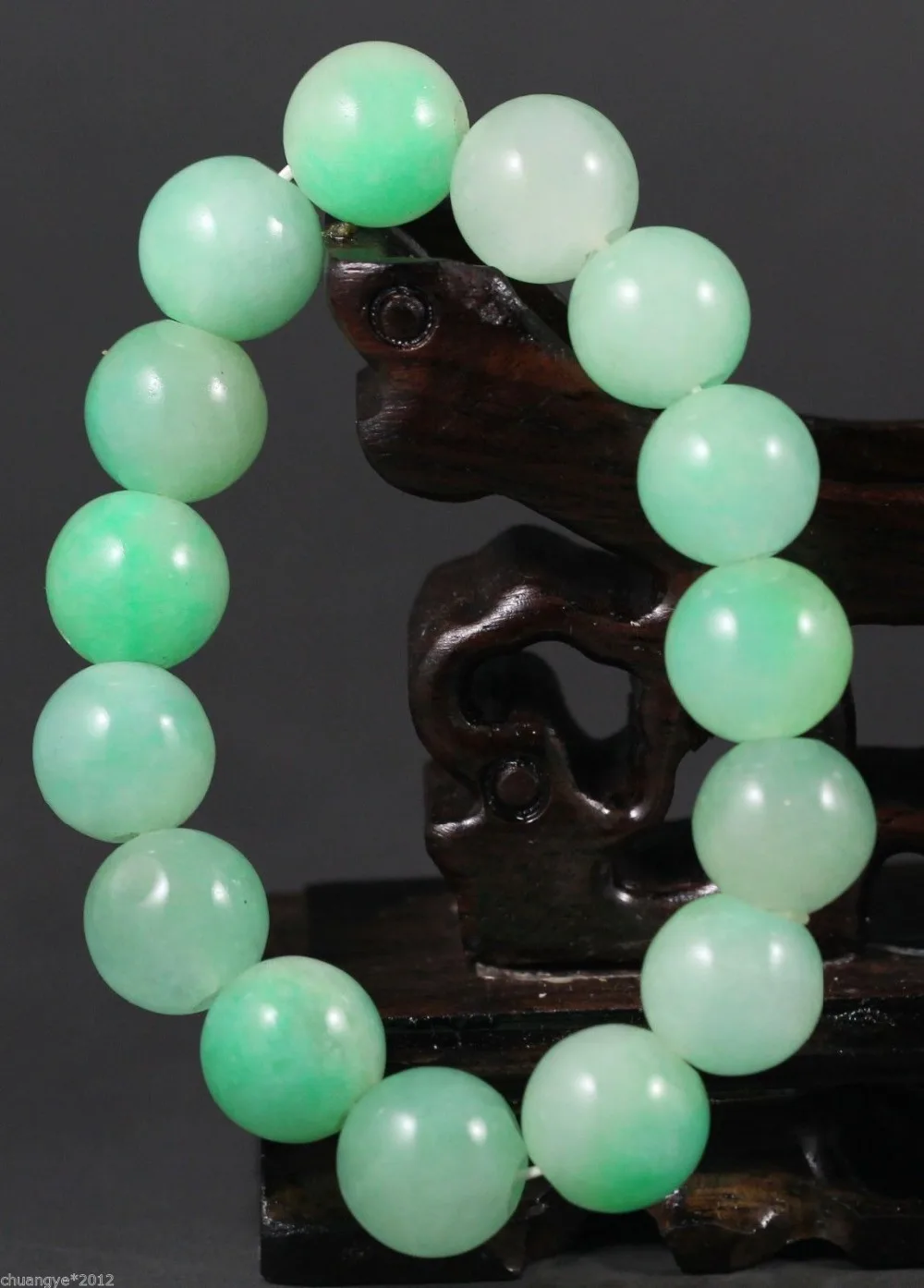 Chinese jade stone stretchy bracelet with jade beads,beautiful bangle