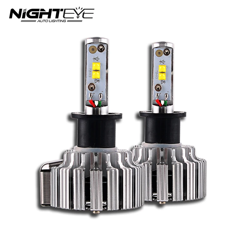 NIGHTEYE H3 Led Bulb Headlight 12v Led Fog Light Bulb Super Brigh 70W/Set 9000LM 12V DRL 6000K