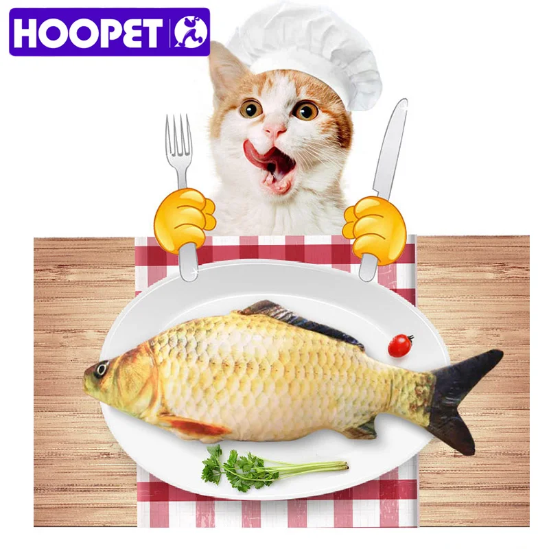 

HOOPET Funny Pet Cat Kitten Simulation Fish PP Cotton Catnip Mint Scratching Toy Playing Toy
