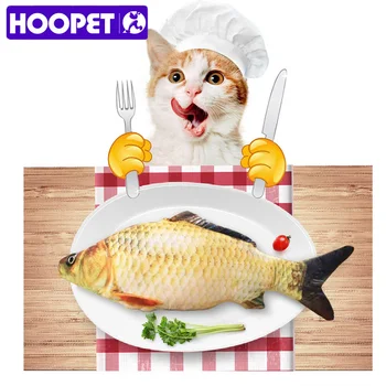 

HOOPET Funny Pet Cat Kitten Simulation Fish PP Cotton Catnip Mint Scratching Toy Playing Toy