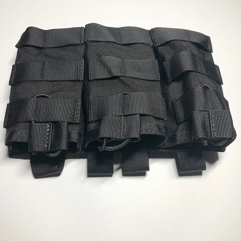 

Tactical MOLLE Triple Open-Top Magazine Pouch FAST AK AR M4 FAMAS Mag Pouch Airsoft Military Paintball Equipment for dropship